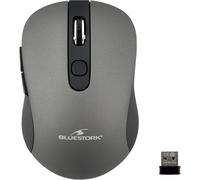 GJFTY-NOUVEAU BLUESTORK Souris sans fil 6 boutons gris métal- 2,4 GHz - jusque 1600 Dpi - compatible Windows et Mac