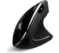 GJFTY-PERIMICE-813B Souris Verticale Bluetooth, Technologie Multi-appareils 3 en 1 sans Fil, Taille Sac de Transport, droitier, Noir