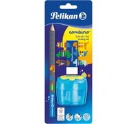 Gjfty-Set Scolaire Combo, Crayon Ergonomique Triangulaire En Graphite B, Caoutchouc Al20, Taille-Crayon À Double Trou, Couleurs Assorties, Fabriqué En Allemagne, 1 Pièce