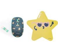 GJFTY-Wondee Tapis de Souris en Forme d'étoile + Souris sans Fil Dongle USB + USB-C Ours P