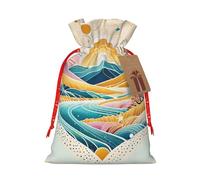 Gjgdbxdw Sacs cadeaux de Noël avec imprimé Rêves Radiant, sac cadeau avec cordon de serrage pour ranger des bonbons et des collations pour les festivals