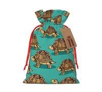 Gjgdbxdw Sacs cadeaux de Noël avec imprimé tortue sage, sac cadeau avec cordon de serrage pour ranger des bonbons et des collations pour les festivals
