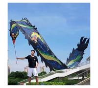 GJGHKLHL Banderole de Dragon Chinois Poi en Soie, Danseuse Ruban Fluide Plein air avec Corde pivotante, Rubans Fitness lavables, Jouets Jeu(10 m/33ft)