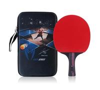 GJGHKLHL Batte de ping-Pong Offensive en Fibre Carbone, Raquette Tennis Table compétitive, 5 Bois + 2 plaques Base