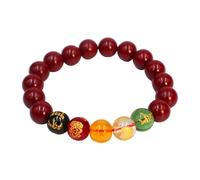 GJGHKLHL bracelet, Cinq routes Dieu de la richesse portant des perles invitant for l'année cordes for hommes et femmes