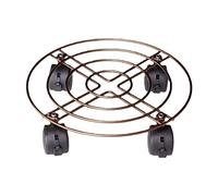 GJGHKLHL Caddie à Plantes en métal Lourd, Support de jardinière, Base roulettes, Chariot, Plateau Mobile for la Maison, Salon, présentoir, Soucoupe(Copper,40cm)