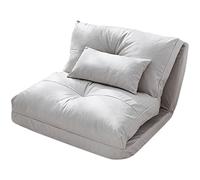 GJGHKLHL Canapé de Sol réglable avec Oreiller, Dossier à 5 Positions, canapé-lit Paresseux, Chaise Longue Convertible for Loisirs(Light Grey)