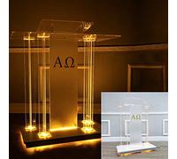 GJGHKLHL Chaire de Support de Podium Transparente for Les églises, Podium d'église avec Une Large Surface de Lecture surélevée for Le Discours de conférence Scolaire(D)