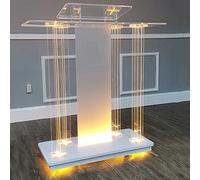 GJGHKLHL Chaires for églises, Support de Podium Transparent, Podium de Table roulante, conférence de conférencier for Les Discours, cérémonies d'ouverture(C)