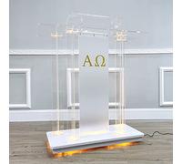 GJGHKLHL Chaires for églises, Support de Podium Transparent, Podium de Table roulante, conférence de conférencier for Les Discours, cérémonies d'ouverture(A)