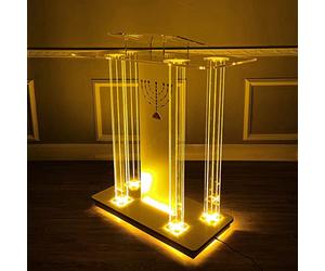 GJGHKLHL Chaires for églises, Support de Podium Transparent, Podium de Table roulante, conférence de conférencier for Les Discours, cérémonies d'ouverture(B)