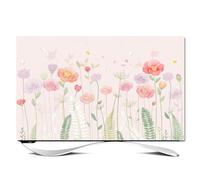 GJGHKLHL Housse de télévision style moderne simple en tissu doux for intérieur, anti-poussière, feuilles 3D, motif fleurs, housse étanche for écran LCD LED HD, couleur : A(C,65in(152x92cm))