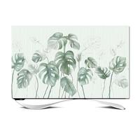 GJGHKLHL Housse de télévision style moderne simple en tissu doux for intérieur, anti-poussière, feuilles 3D, motif fleurs, housse étanche for écran LCD LED HD, couleur : A(B,58 60in(140x85cm))
