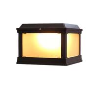 GJGHKLHL lampadaires, L Pill La Bla Squar Exteri Po Wa Whi Colu Ligh avec boîtier en aluminium for 4 poteaux bois(D,25CM)