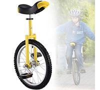 GJGHKLHL monocycle, Monocycle à Roues de 18 Pouces for Enfants, monocycle antidérapantes, pneus Montagne, Exercice d'auto-équilibre, vélo d'équilibre, Sports Plein air, Fitness(Yellow)