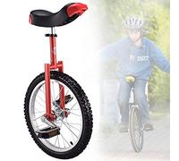 GJGHKLHL monocycle, Monocycle à Roues de 18 Pouces for Enfants, monocycle antidérapantes, pneus Montagne, Exercice d'auto-équilibre, vélo d'équilibre, Sports Plein air, Fitness(Red)