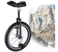 GJGHKLHL monocycle, Monocycle de 18 Pouces, monocycle extérieur réglable, pneus antidérapants, avec Support Rangement Robuste, équilibre, Exercice Cyclisme, Fitness for Adulte(Black)