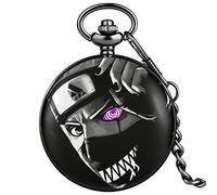 GJGHKLHL Montre d'extérieur, Montres de Poche à Motif Naruto, rétro, Quartz, Pendentif, chaîne, Taille, Montre