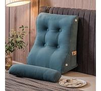 GJGHKLHL Oreiller compensé for lit, canapé, Dossier de Sol, for Lire, Jouer, Regarder la télévision, soulager Douleur, Coussin Soutien Lombaire, Mignon, Taille for Chaise(Glass Blue,55 x 60 x 26 CM)