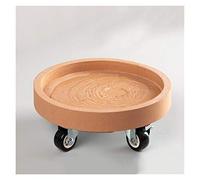 GJGHKLHL Plateau de Pot Fleurs Roulant avec roulettes, Soucoupe Ronde 20/30/40 cm sur, Support Palette Plantes à en Plastique, Base jardinière for intérieur et extérieur(Orange Round,20cm)