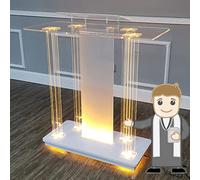 GJGHKLHL Podium de chaire d'église for Professeur de conférencier, Podium de pupitre de Bureau Classique au Sol, Podium en Acrylique for Les Mariages de Bureau en Classe