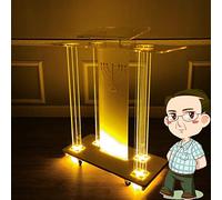 GJGHKLHL Podium Luxueux en Acrylique doré, Support de Podium Portable, chaire for églises, Plate-Forme de Lecture for Salle de Discours des prêtres et des prêtres, Transparent