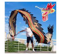 GJGHKLHL Poi de Dragon Chinois d'extérieur avec tête, Ruban à Lancer Rythmique for la célébration, Banderole secousses en Soie for Sports Plein air(10 m/33ft)