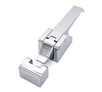 GJGHKLHL Poignée de porte refroidisseur plain-pied, poignée four, boîte insonorisée chromée en alliage zinc, test, mobile, accessoires quincaillerie, serrée