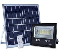 GJGHKLHL Projecteur LED 50W 6000lm, crépuscule à l'aube, 3 températures de Couleur, Panneaux énergie Solaire IP66, lumière sécurité for Rue