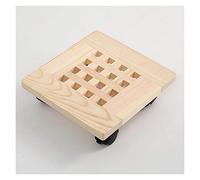 GJGHKLHL Rouleau carré for Plantes avec roulettes, Caddy extérieur en Bois for d'intérieur, Grand Pot de Plante, Support Fleur Jardin sur Roues, for Robuste(White,30cm)