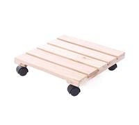 GJGHKLHL Soucoupes à Plantes for l'extérieur, Support avec roulettes, en Bois carré, Base de jardinière Robuste, Plateau intérieur et extérieur, Soucoupe(A,40cm)