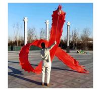 GJGHKLHL Streamer 3D en Soie Dragon de Couleur Unie, Ensemble Rubans Lancer Fitness Plein air for Jeux, Danseur Ruban Rotatif Lavable(Red)