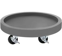 GJGHKLHL Support à roulettes Rond for Pot de Fleurs, Gris, Blanc, Noir, avec Roues, Chariot for Plantes d'intérieur et d'extérieur, Support Fleur, Soucoupe for Frein(White,50cm/19.68In)