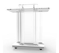 GJGHKLHL Support de Podium Transparent, Podium d'église avec Large Surface de Lecture surélevée for salles de Classe, Discours et cérémonies d'ouverture(Without LED Lights)