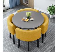 GJGHKLHL Table de conférence Peu encombrante, Table Salle à Manger, Bureau, réunion, réception, négociation, 1, 4 chaises for Appartement Familial(G)