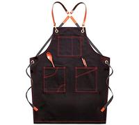 GJGHKLHL Tablier à outils tabliers for hommes, tablier en toile for, de travail robuste avec poches, résistant l'usure dieu kvalitet(Black)