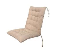 GJGSW 2 Coussins de Siège Haut, 100x45 cm en Fibre Creuse Respirante avec Attaches, pour Transat, Rocking Chair, Jardin et Intérieur(Camel)