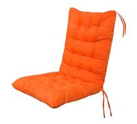 GJGSW 2 Coussins de Siège Haut, 100x45 cm en Fibre Creuse Respirante avec Attaches, pour Transat, Rocking Chair, Jardin et Intérieur(Orange)