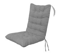 GJGSW 2 Coussins de Siège Haut, 100x45 cm en Fibre Creuse Respirante avec Attaches, pour Transat, Rocking Chair, Jardin et Intérieur(Gray)