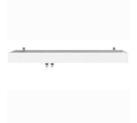 GJGSW Boîtier pour Rail à Rideau en Aluminium, Système de Rideau Intégré avec Baffle Décoratif, Rail Simple Montage en Haut/Côté pour Décoration de la Maison(White)
