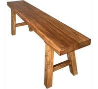 GJGSW Farmhouse Kitchen Bench with Back, Solid Wood Dining Bench, Rustic Counter Height Stool for Kitchen Island, Breakfast Bar and Dining Table(160x26x45cm)