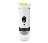 GJGSW Machine à Expresso Électrique Portable, Cafetière Autonome 3-en-1 avec Charge USB-C pour Camping-Car, Camping, Randonnée et Bureau(White)