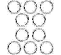 Gjhgf-10pcs 25mm Rond Mousqueton, Snap Ressort Anneau Boucle Alliage De Zinc Trousseau Crochet Clips Pour Sacs, Sacs À Main, Porte-Clés, Travaux Manuels,Argent