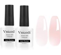 Gjhgf-2 Couleurs Vernis Semi Permanent Rose Nude, 10ml Vernis Gel Uv Semi Permanent Nudee Rose Naturel Vernis À Ongles Nail Art Vernis Transparent Soak Off Uv Led French Manucure Gel Polish