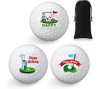 Gjhgf-3 Pezzi Set Regalo Di Palline Da Golf Happy Birthday Divertente Regalo Palline Da Golf Per Golfisti Uomini Papà Un'unità Di Dimensioni Standard