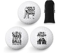 Gjhgf-3 Pezzi Set Regalo Di Palline Da Golf Happy Birthday Divertente Regalo Palline Da Golf Per Golfisti Uomini Papà Un'unità Di Dimensioni Standard