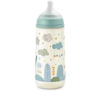 Gjhgf-, Biberon 360 Ml. Biberon Avec Tétine Symétrique Sx Pro En Silicone À Débit Rapide (L). Avec Valve Anti-Colique. Silicone Fin Ultra-Doux. Pour Bébés, +6 Mois. Dreams Bleu