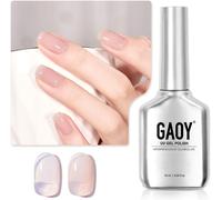 Gjhgf-Jelly Nude Gel Vernis À Ongles, 16 Ml Sheer Thé Au Lait Translucide Soak Off Gel Polish, Uv Light Cure For Nail Art Diy, Couleur 1524, Milk Tea