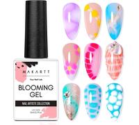 Gjhgf-Makartt Clear Blooming Gel 15 Ml Vernis Uv Led Soak Off Pour L'effet D'étalement, Vernis À Ongles En Marbre Dessins D'ongles Pour Kit De Manucure Magique Aquarelle Animal Fleur Bricolage