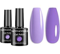 Gjhgf-Senvenski Taro Violet Vernis Semi Permanent, Nudité Lumière Violet Lavande Vernis À Ongles Gift Set Uv Led Art Varnish Kit Pour French Manucure (Cs2-021)